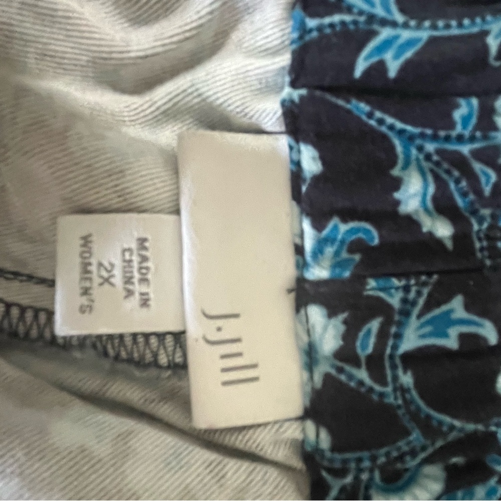 J. Jill Black and Blue Floral pants